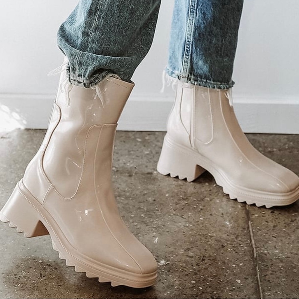 Lulu’s Light Nude Mid-Calf Boots